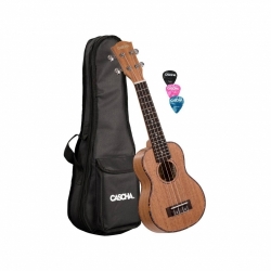 Cascha HH 2026 Soprano Mahogany Ukulele Set